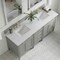 James Martin Vanities Brittany 72in Double Vanity, Urban Gray w/ 3 CM White Zeus Quartz Top 650-V72-UGR-3WZ - alternate 3